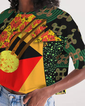 Load image into Gallery viewer, continuospeace1 heritage print Women's Lounge Cropped Tee