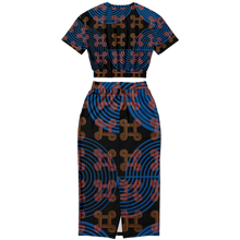 Load image into Gallery viewer, Womens CONTINUOUS PEACE Athletic Maxi Skirt + Crop Set