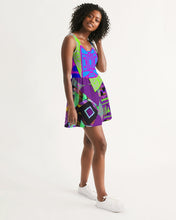 Load image into Gallery viewer, PURPLE-ATED FUNKARA Women's Scoop Neck Skater Dress