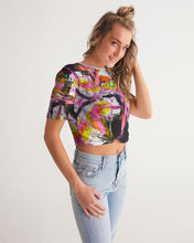 Load image into Gallery viewer, POUR PARTY Women's Twist-Front Cropped Tee