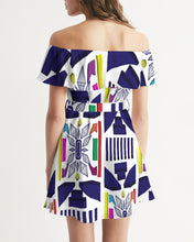 Load image into Gallery viewer, 3D Jeweled Flag Women's Off-Shoulder Dress