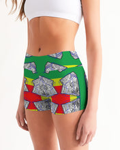 Load image into Gallery viewer, FUNKARA POLYGON CLOTH 1 Women's Mid-Rise Yoga Shorts