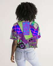 Load image into Gallery viewer, PURPLE-ATED FUNKARA Women's Lounge Cropped Tee