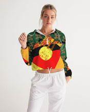 Load image into Gallery viewer, continuospeace1 heritage print Women's Cropped Windbreaker