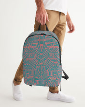 Load image into Gallery viewer, Coral & Teal Tribal Lines Large Backpack