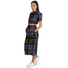 Load image into Gallery viewer, Womens CONTINUOUS PEACE Athletic Maxi Skirt + Crop Set