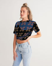 Load image into Gallery viewer, Continuous Peace Women's Twist-Front Cropped Tee