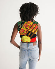 Load image into Gallery viewer, continuospeace1 heritage print Women's Twist-Front Tank