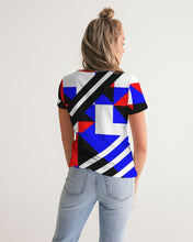 Load image into Gallery viewer, 80s Diamond half Women's V-Neck Tee