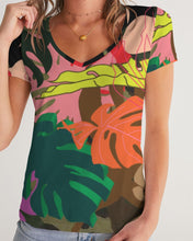 Load image into Gallery viewer, MONSTERA Women's V-Neck Tee