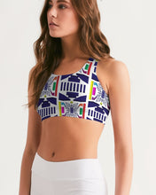Load image into Gallery viewer, 3D Jeweled Flag Women's Seamless Sports Bra