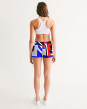 Load image into Gallery viewer, 80s Diamond half Women's Mid-Rise Yoga Shorts