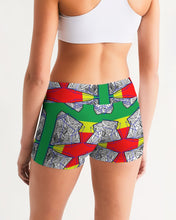 Load image into Gallery viewer, FUNKARA POLYGON CLOTH 1 Women's Mid-Rise Yoga Shorts