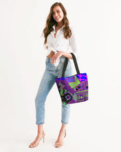 Load image into Gallery viewer, PURPLE-ATED FUNKARA Canvas Zip Tote