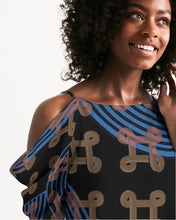 Load image into Gallery viewer, Continuous Peace Women's Open Shoulder A-Line Dress