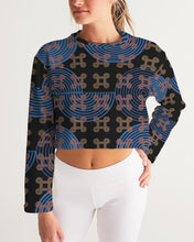 Load image into Gallery viewer, Continuous Peace Women's Cropped Sweatshirt