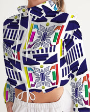 Load image into Gallery viewer, 3D Jeweled Flag Women's Cropped Windbreaker