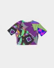 Load image into Gallery viewer, PURPLE-ATED FUNKARA Women's Twist-Front Cropped Tee