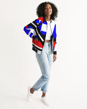Load image into Gallery viewer, 80s Diamond half Women's Bomber Jacket