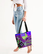 Load image into Gallery viewer, PURPLE-ATED FUNKARA Canvas Zip Tote