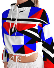 Load image into Gallery viewer, 80s Diamond half Women's Cropped Windbreaker