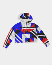 Load image into Gallery viewer, 80s Diamond half Women's Cropped Windbreaker
