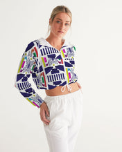 Load image into Gallery viewer, 3D Jeweled Flag Women's Cropped Windbreaker