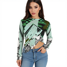 Load image into Gallery viewer, All-Over Print Women&#39;s Mesh Blouse
