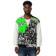 Load image into Gallery viewer, All-Over Print Unisex V-neck Knitted Fleece Cardigan With Button Closure
