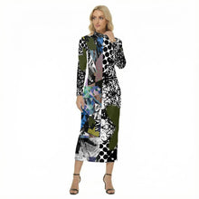 Load image into Gallery viewer, All-Over Print Women's Hip Dress With Black Zipper
