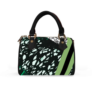 Classic Barrel-Shaped PU Leather Handbag
