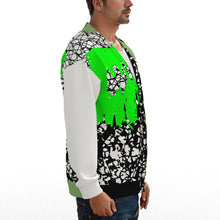 Load image into Gallery viewer, All-Over Print Unisex V-neck Knitted Fleece Cardigan With Button Closure
