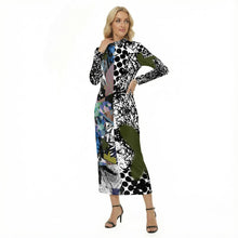 Load image into Gallery viewer, All-Over Print Women's Hip Dress With Black Zipper
