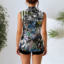 Load image into Gallery viewer, All-Over Print Women's Sleeveless Blazer-Style Vest
