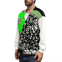 Load image into Gallery viewer, All-Over Print Unisex V-neck Knitted Fleece Cardigan With Button Closure
