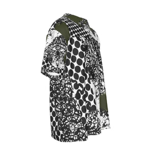 All-Over Print Men's Imitation Silk Short-Sleeved Shirt