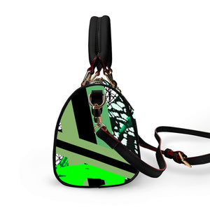 Classic Barrel-Shaped PU Leather Handbag