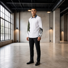 Load image into Gallery viewer, All-Over Print Men's Lapel Collar Shirt With Concealed Placket |115GSM Cotton poplin
