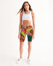 Load image into Gallery viewer, MONSTERA Women&#39;s Mid-Rise Bike Shorts
