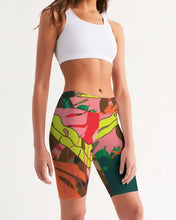 Load image into Gallery viewer, MONSTERA Women&#39;s Mid-Rise Bike Shorts
