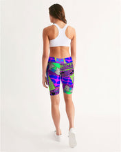 Load image into Gallery viewer, PURPLE-ATED FUNKARA Women&#39;s Mid-Rise Bike Shorts
