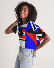 Load image into Gallery viewer, 80s Diamond half Women&#39;s Lounge Cropped Tee
