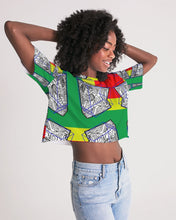 Load image into Gallery viewer, FUNKARA POLYGON CLOTH 1 Women&#39;s Lounge Cropped Tee
