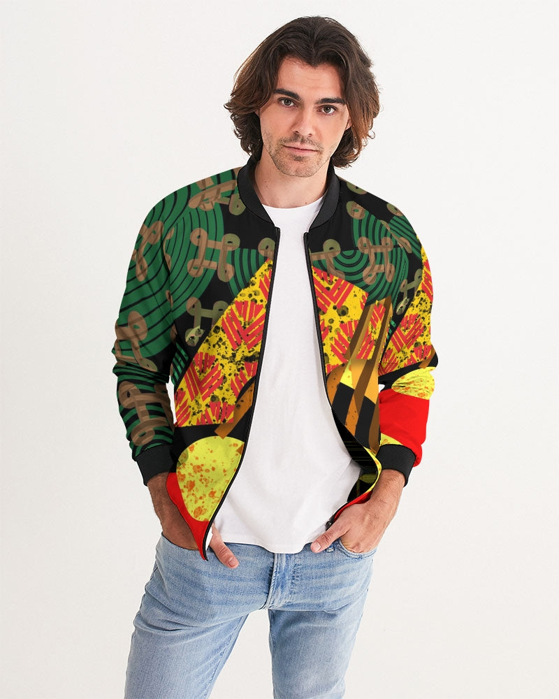 continuospeace1 heritage print Men's Bomber Jacket