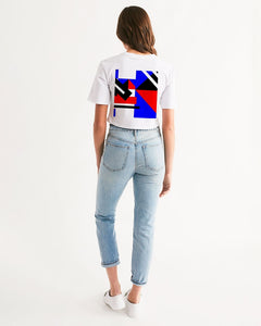 80s Diamond half Women's Cropped Tee