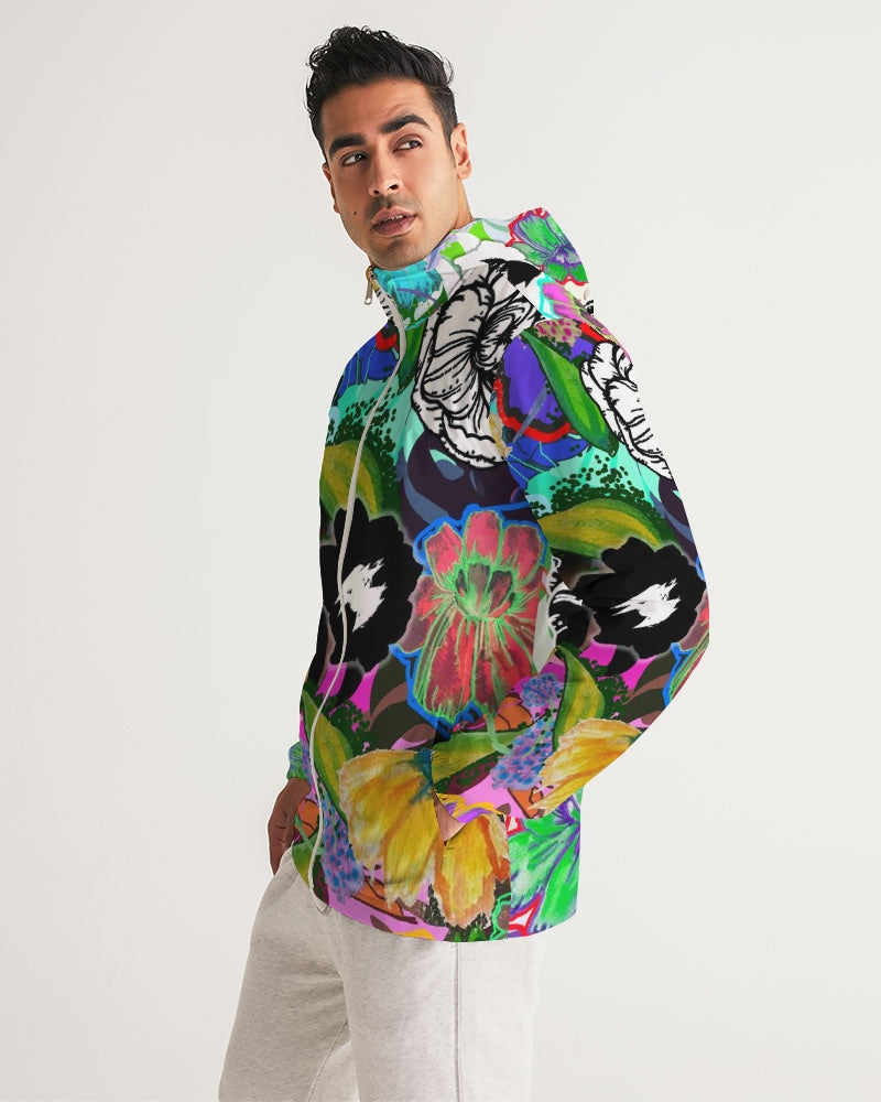 whole LOTTA flowers DOUBLE TAKE Men's Windbreaker