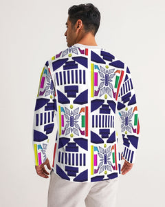 3D Jeweled Flag Men's Long Sleeve Sports Jersey