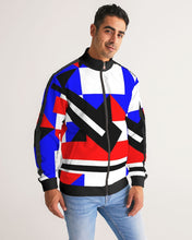 Load image into Gallery viewer, 80s Diamond half Men&#39;s Stripe-Sleeve Track Jacket
