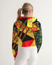 Load image into Gallery viewer, continuospeace1 heritage print Women&#39;s Cropped Hoodie
