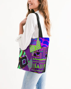 PURPLE-ATED FUNKARA Canvas Zip Tote